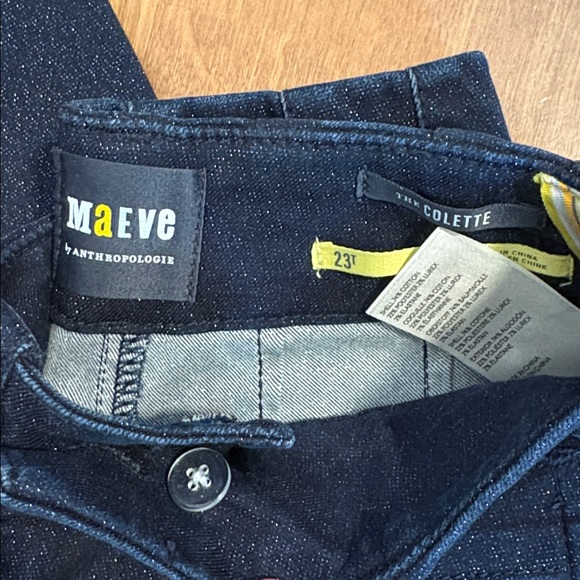 Anthropologie Maeve Colette Sparkle Denim 23 tall - Picture 2 of 5